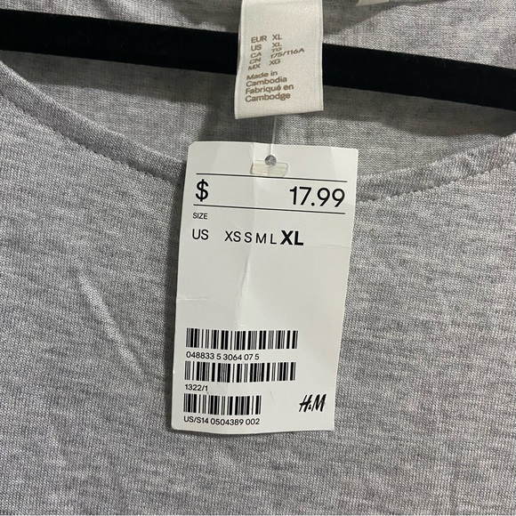 H&M - Gray Dress with Tie at Waist - Picture 4 of 4